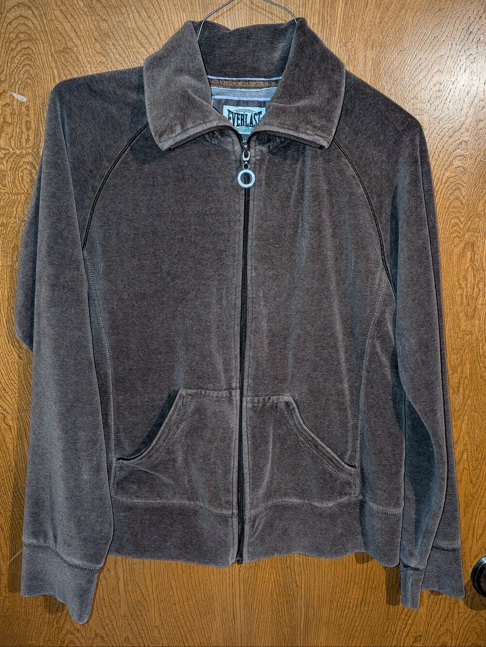 Everlast Brown Zip-Up Velour Jacket